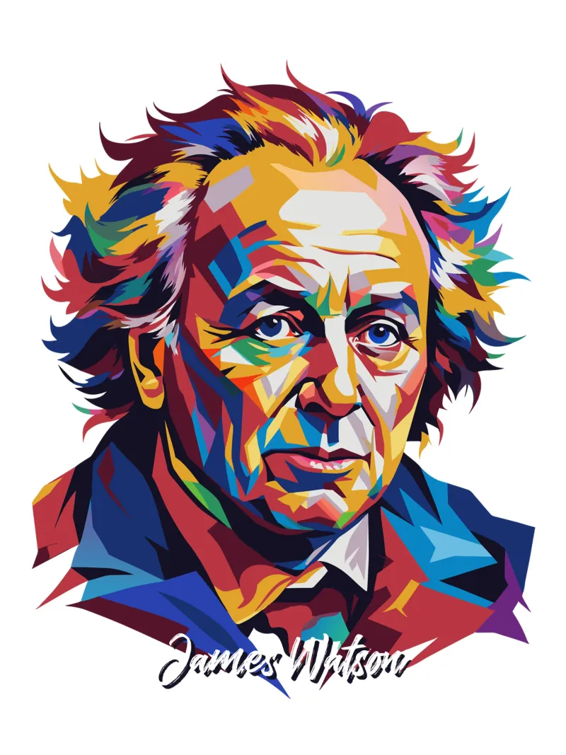 James Watson in WPAP Pop Art backlit film by vectorartnesia