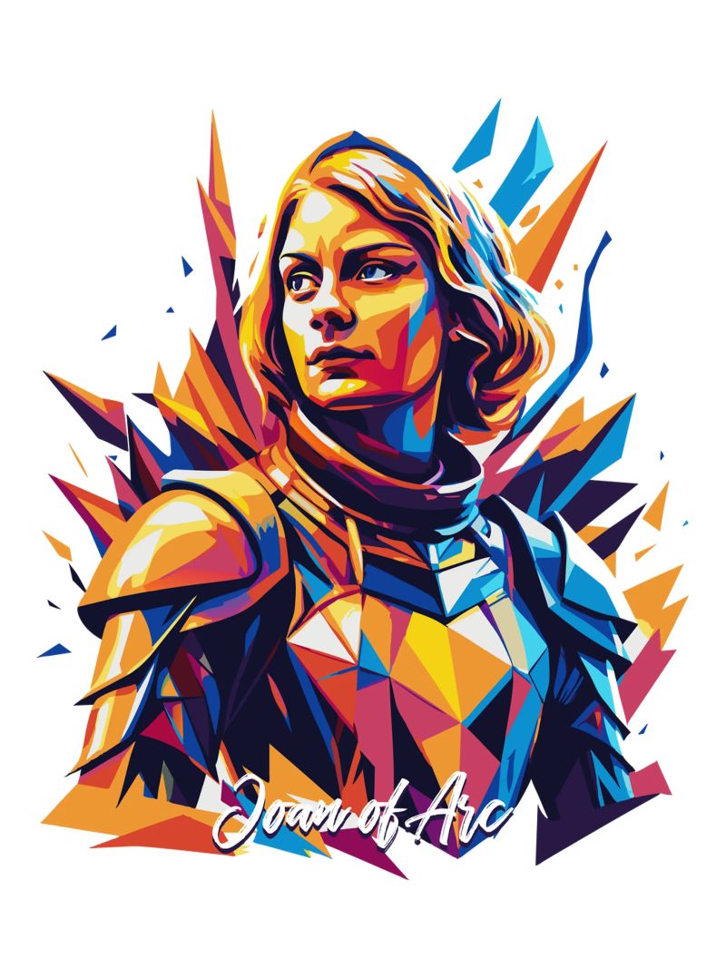 Joan of Arc WPAP Pop Art poster de vectorartnesia