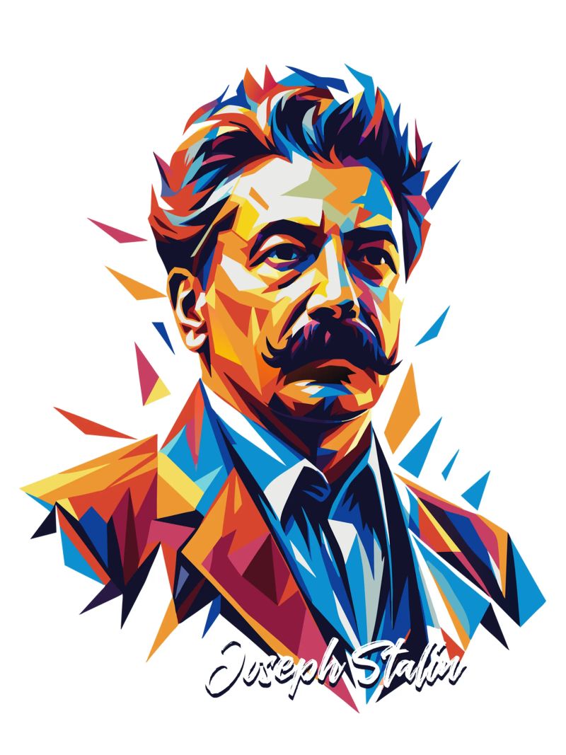 Joseph Stalin WPAP Pop Art pellicola backlit da vectorartnesia