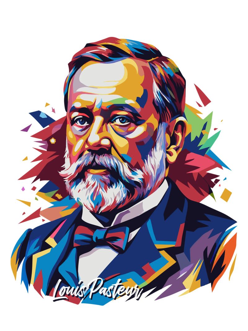 Louis Pasteur in WPAP Pop Art poster da vectorartnesia