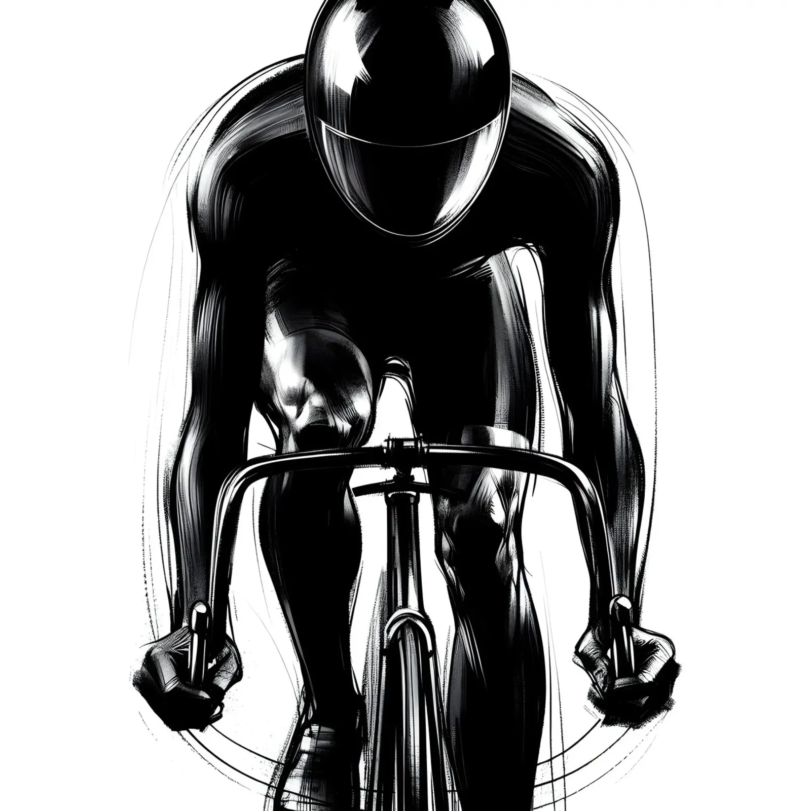 FAHRRAD-PEDAL Poster mit Holzrahmen von ARTOMATIC