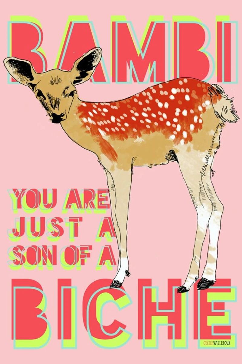 Bambi poster de La Belette Rose
