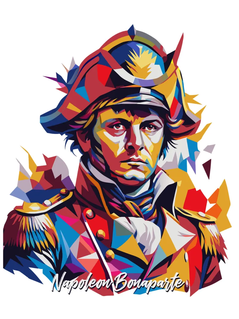 Napoleon Bonaparte WPAP Pop ARt poster da vectorartnesia