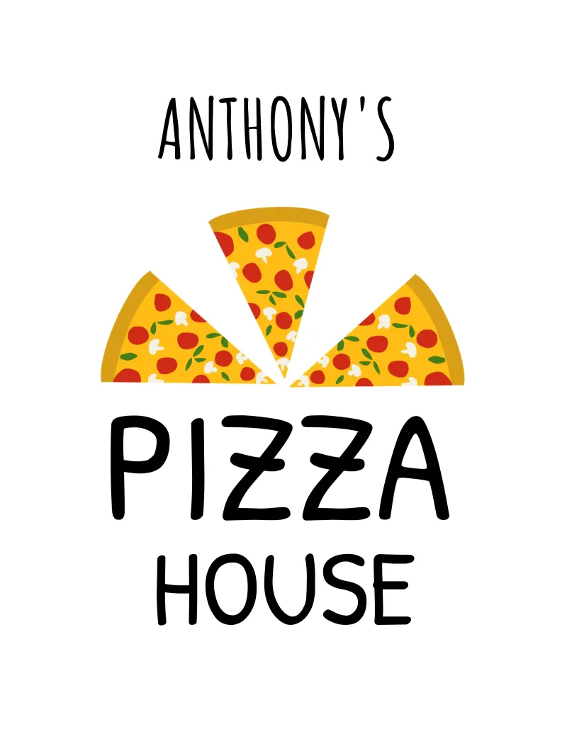 Personalized Pizza House Design for Fathers day and pizzeria poster with aluminum frame by Studio Patruschka