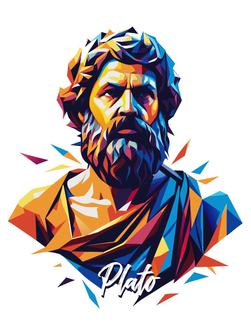 Plato WPAP Pop Art poster de vectorartnesia
