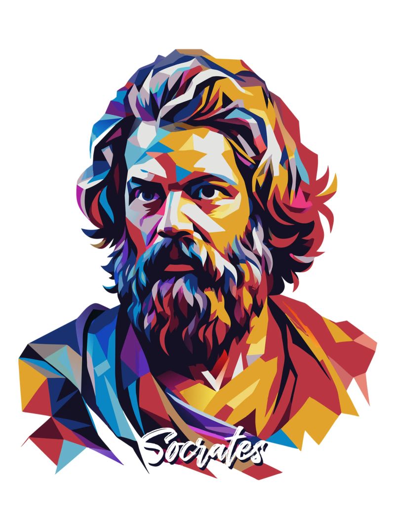 Socrates in WPAP Pop Art poster de vectorartnesia