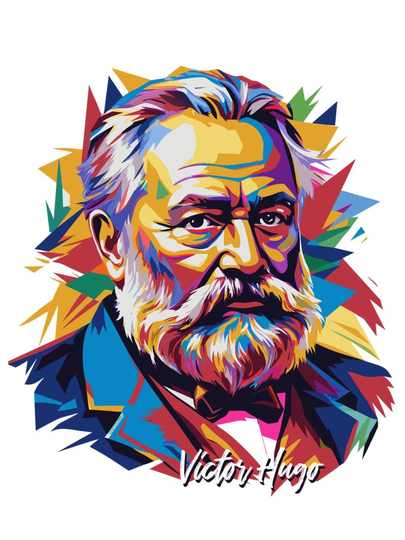 Victor Hugo WPAP Pop Art poster de vectorartnesia