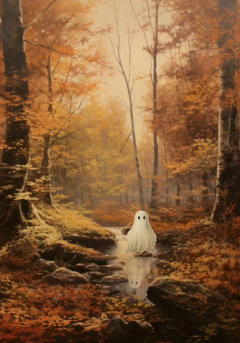 Geist im Herbstwald Hahnemühle von Luna & Noctua