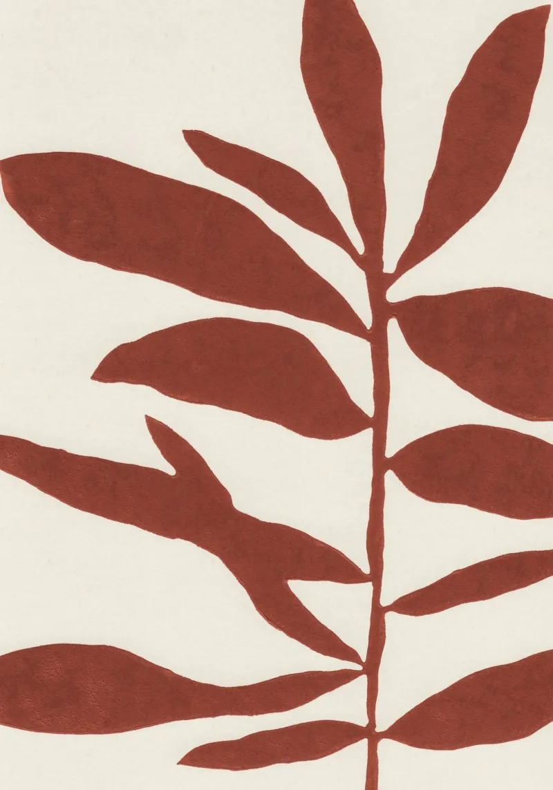 Ramo Linocut #3 / Rosso zafferano carta hahnemühle da Alisa Galitsyna