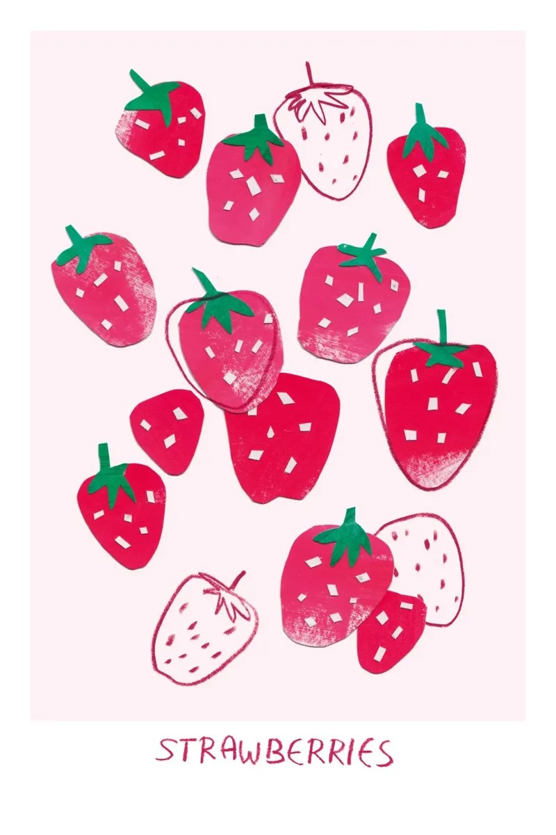 Strawberries carta hahnemühle da Farina Kuklinski