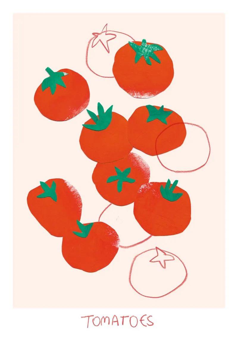 Tomatoes carta hahnemühle da Farina Kuklinski