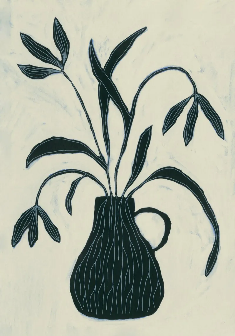 Bloemrijke schaduwen V.1 hahnemühle van Alisa Galitsyna