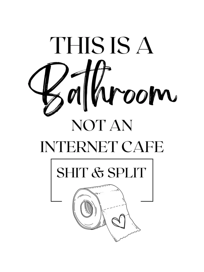 QUESTO È UN BAGNO, NON UN INTERNET CAFÈ, MERDA E SPACCATA poster da ArtDesign by KBK