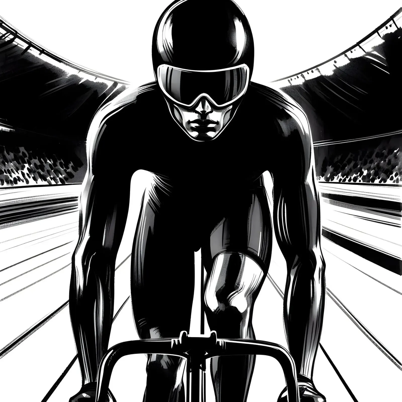CAMPIONE DI BICICLETTA poster con telaio in plastica da ARTOMATIC