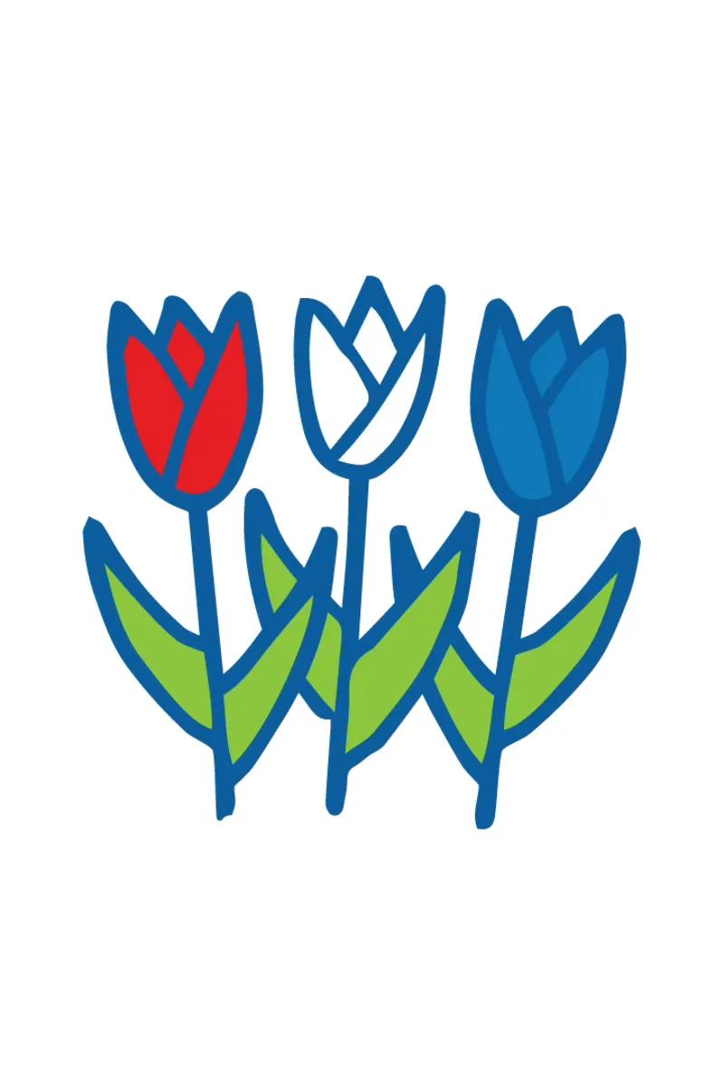 Dutch Tulips tela con Cornice a cassetta da Studio Holland