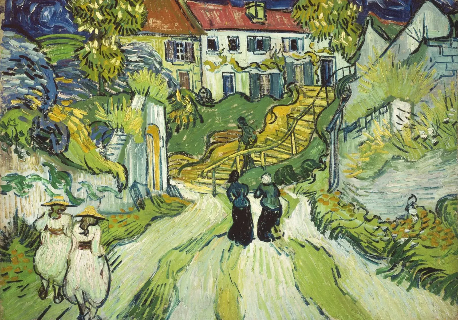 Vincent van Gogh - Scala di Auvers (1890) pellicola backlit da Timeless Artworks
