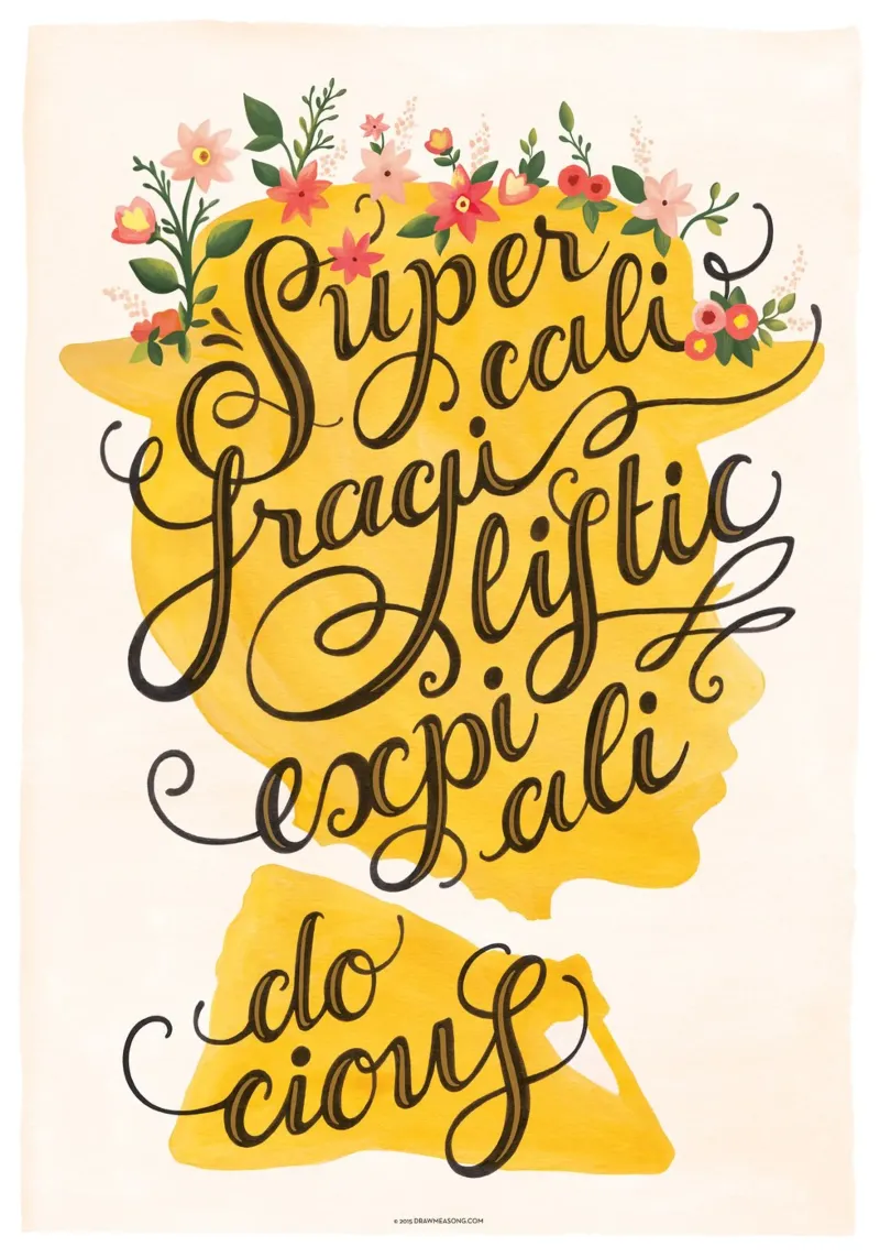 Supercalifragilisticexpialidocious - Draw Me A Song Project Backlit Folie von Nour Tohme