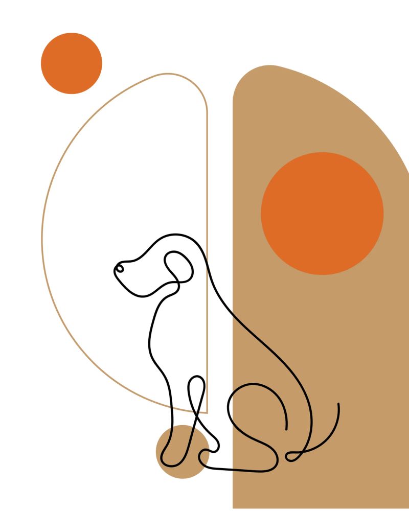 Minimalist dog poster by YSV MINIMALIST