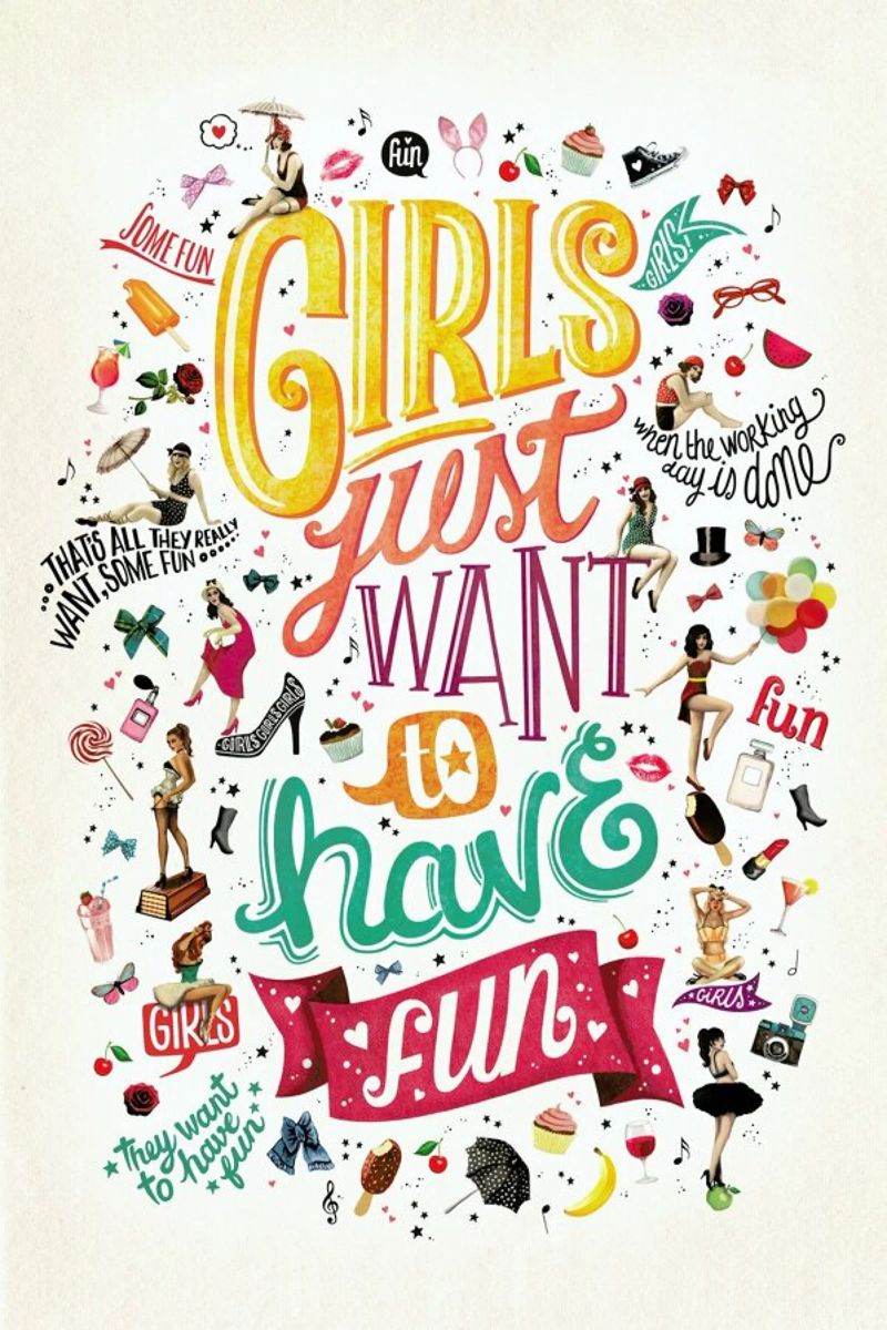 Girls Just Want to Have Fun - Draw Me A Song Project poster de Nour Tohme