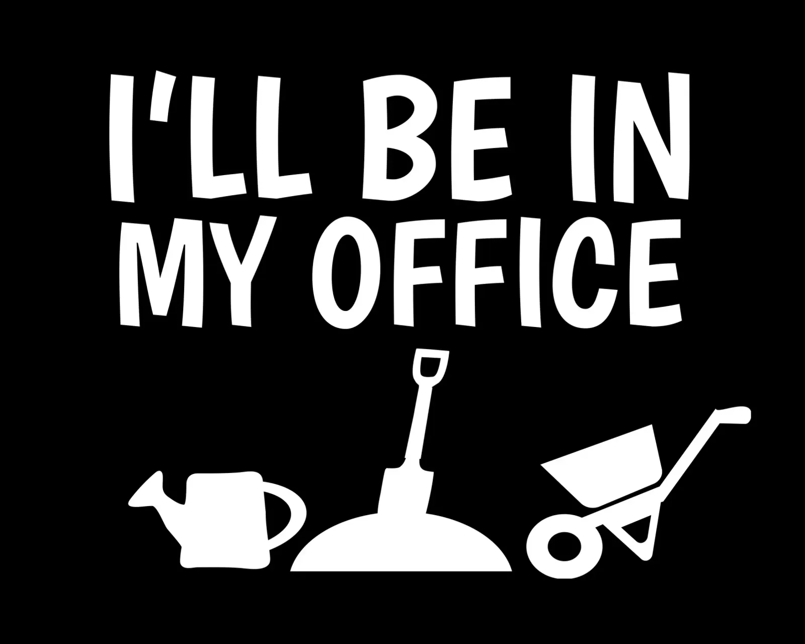 I'll be in my garden office canvas met Baklijst van mygreenvalue