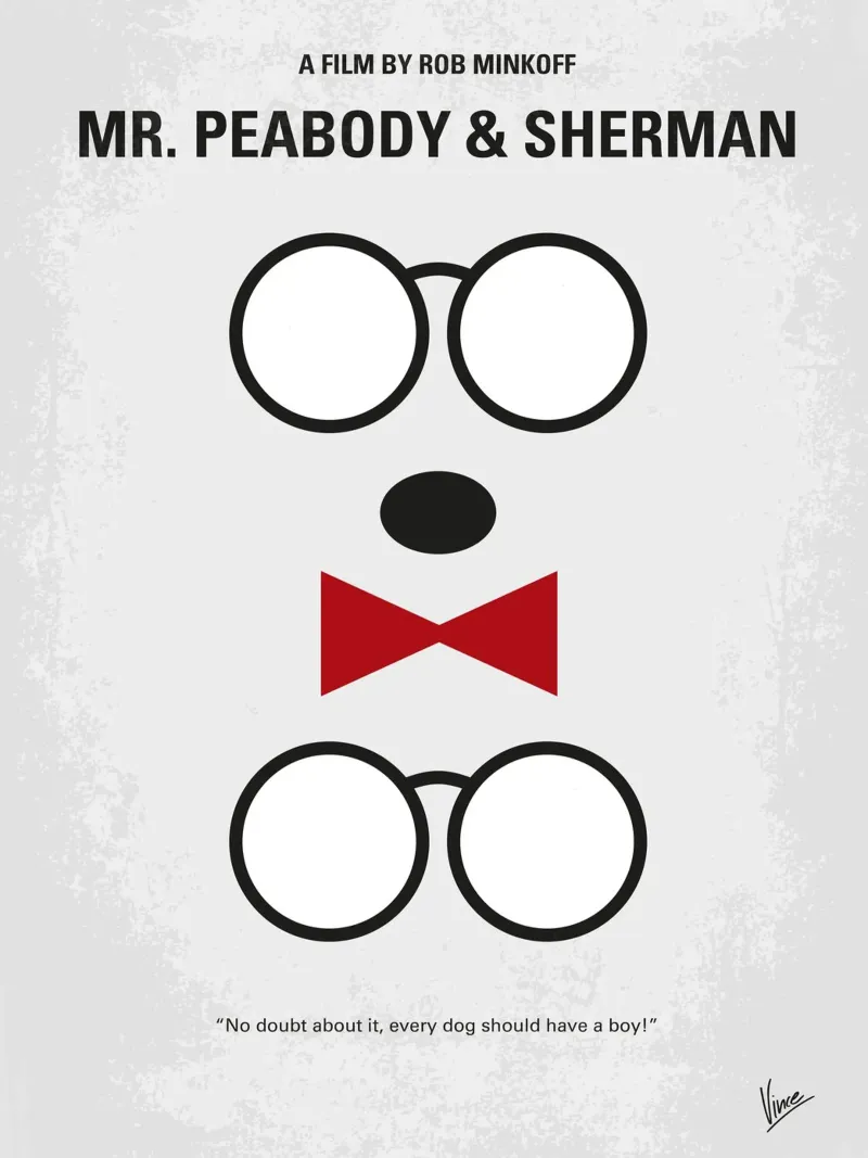 No324 My Mr Peabody minimal movie poster hahnemühle de Chungkong