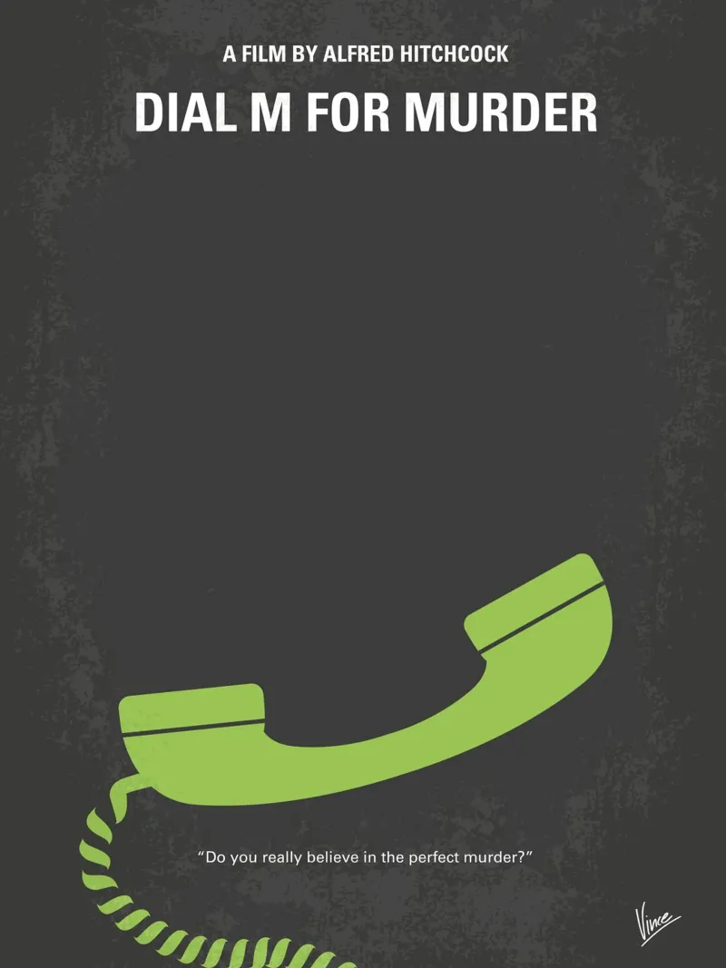 No328 My Dial M for Murder minimal movie poster poster da Chungkong