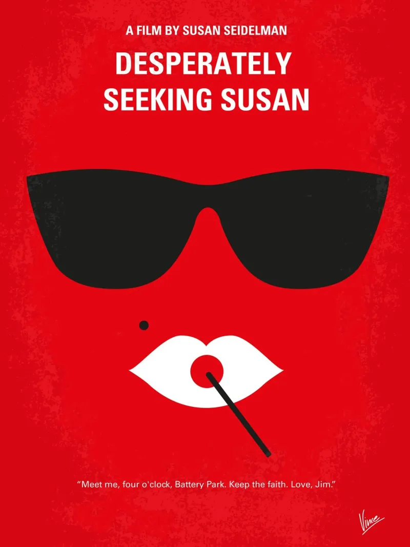 No336 My desperately seeking susan minimal movie poster poster con telaio in alluminio da Chungkong
