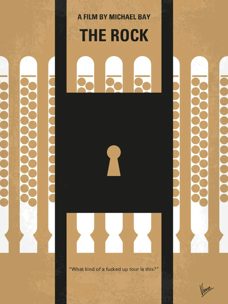 No339 My The Rock minimal movie poster Hahnemühle von Chungkong