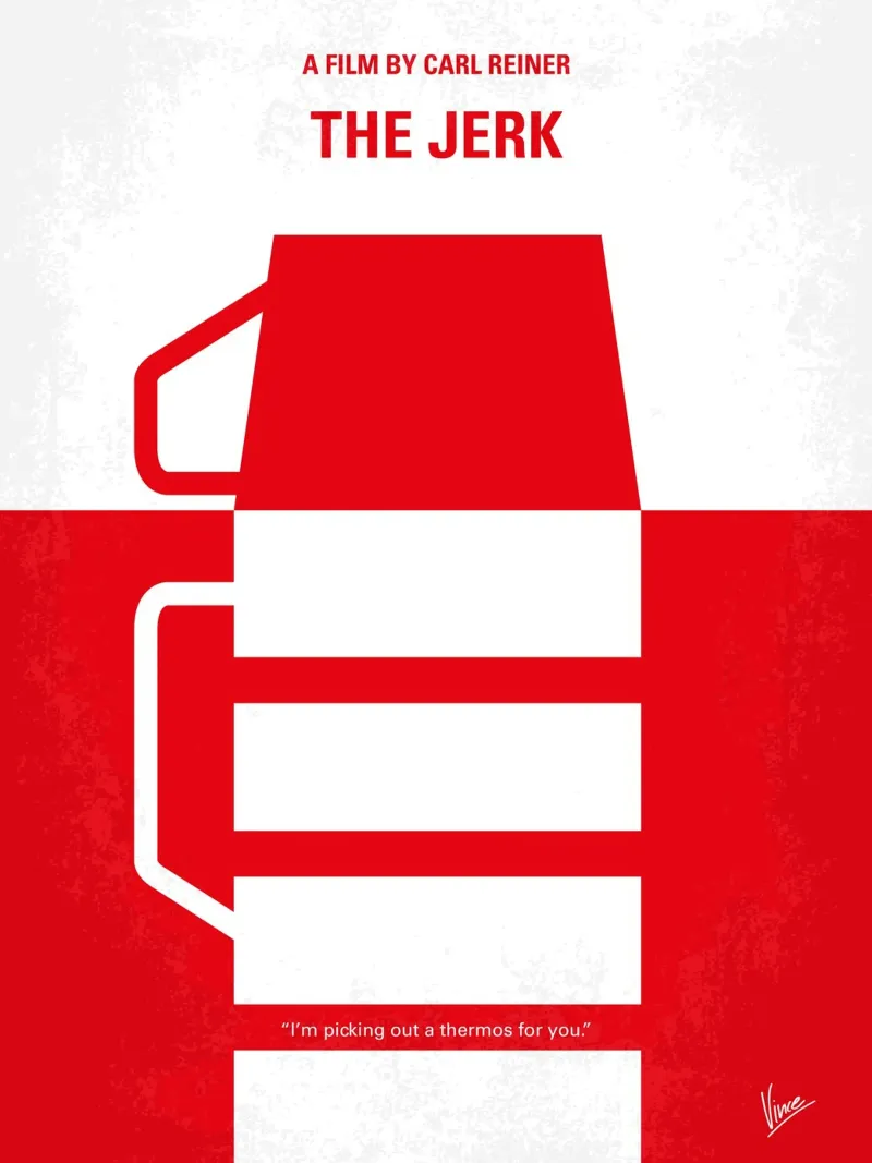 No350 My The Jerk minimal movie poster poster con telaio in legno da Chungkong