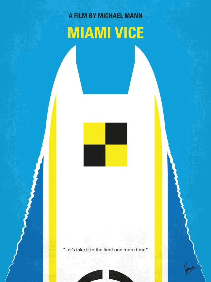 No351 My MIAMI VICE minimal movie poster poster da Chungkong