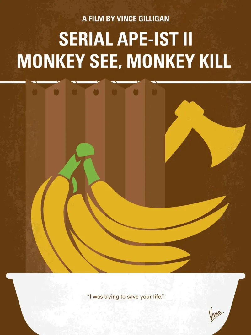No356 My Serial Ape-ist minimal movie poster carta hahnemühle da Chungkong