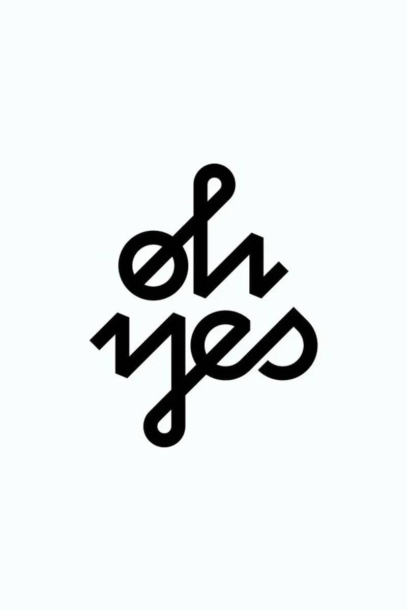 Oh Yes poster con telaio in legno da BLAEK Design Studio