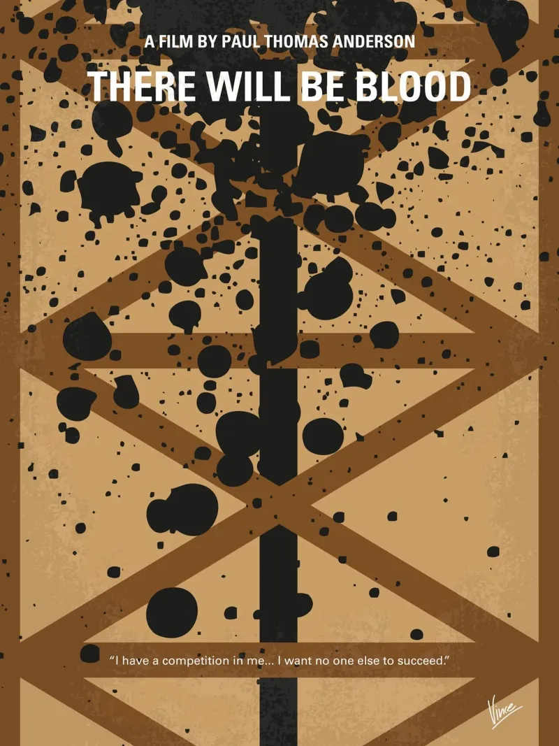 No358 My There Will Be Blood minimal movie poster poster con telaio in legno da Chungkong