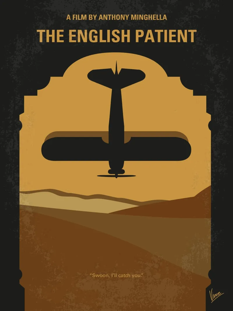 No361 My The English Patient minimal movie poster poster con telaio in alluminio da Chungkong