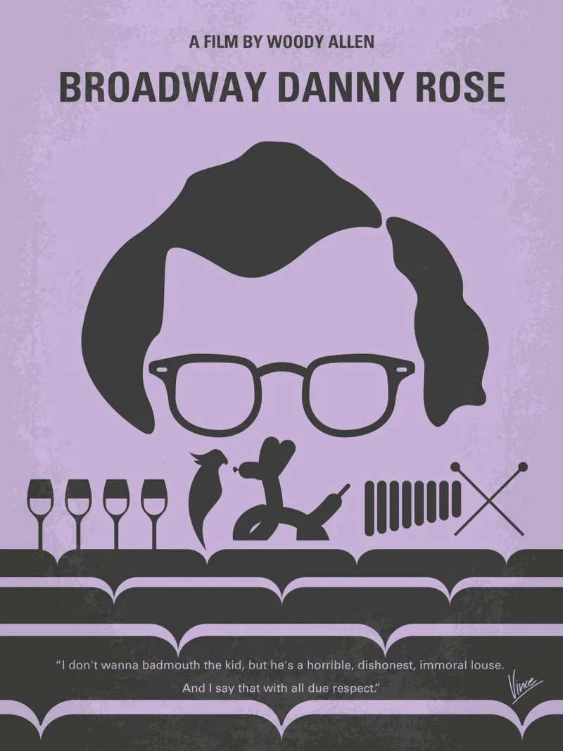 No363 My Broadway Danny Rose minimal movie poster poster da Chungkong