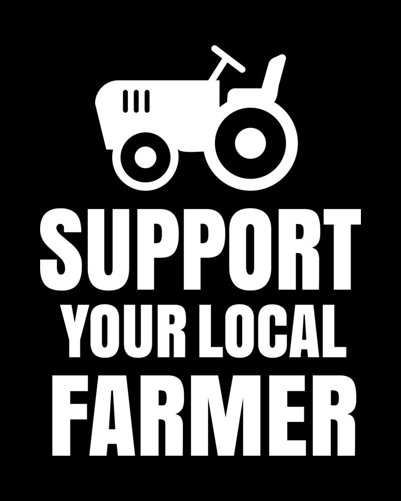 Support your local farmer pellicola backlit da mygreenvalue