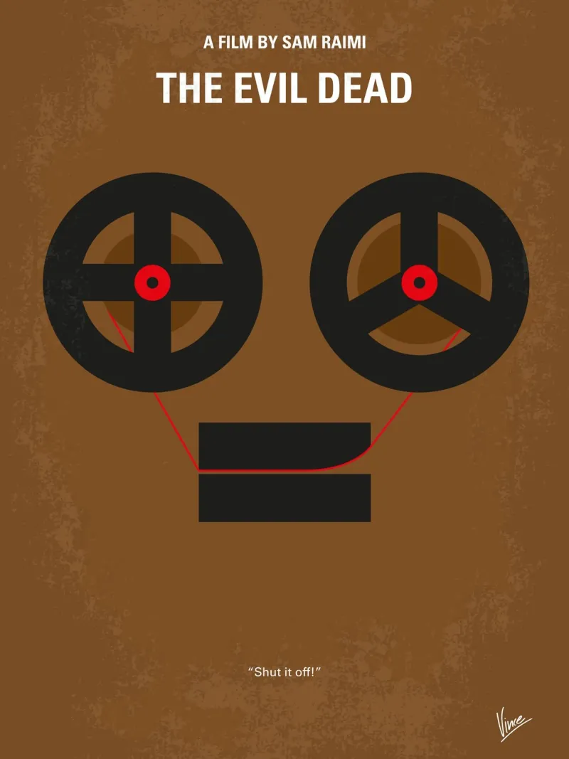 No380 My The Evil Dead minimal movie poster plexiglass da Chungkong