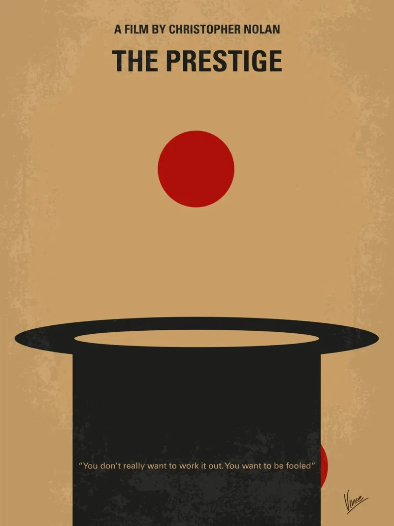 No381 My The Prestige minimal movie poster Forex-Platte von Chungkong