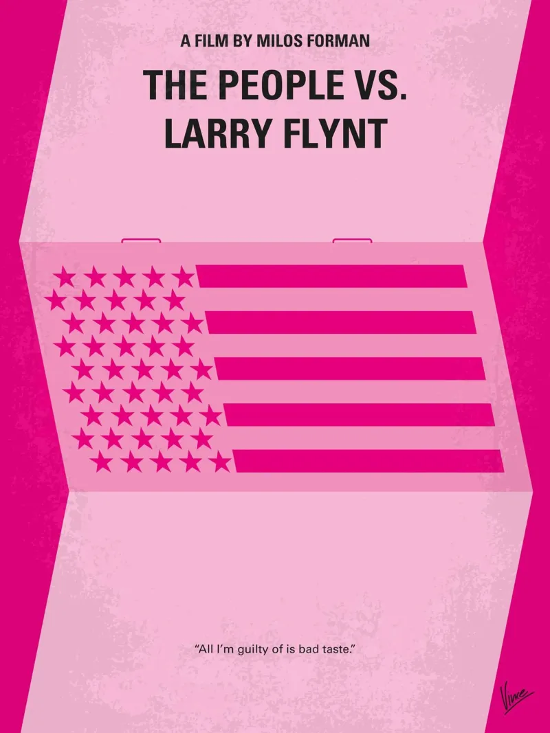 No395 My The People vs. Larry Flynt minimal movie poster poster da Chungkong
