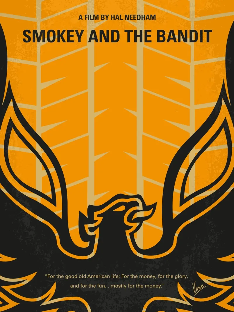 No398 My smokey and the bandits minimal movie poster poster da Chungkong