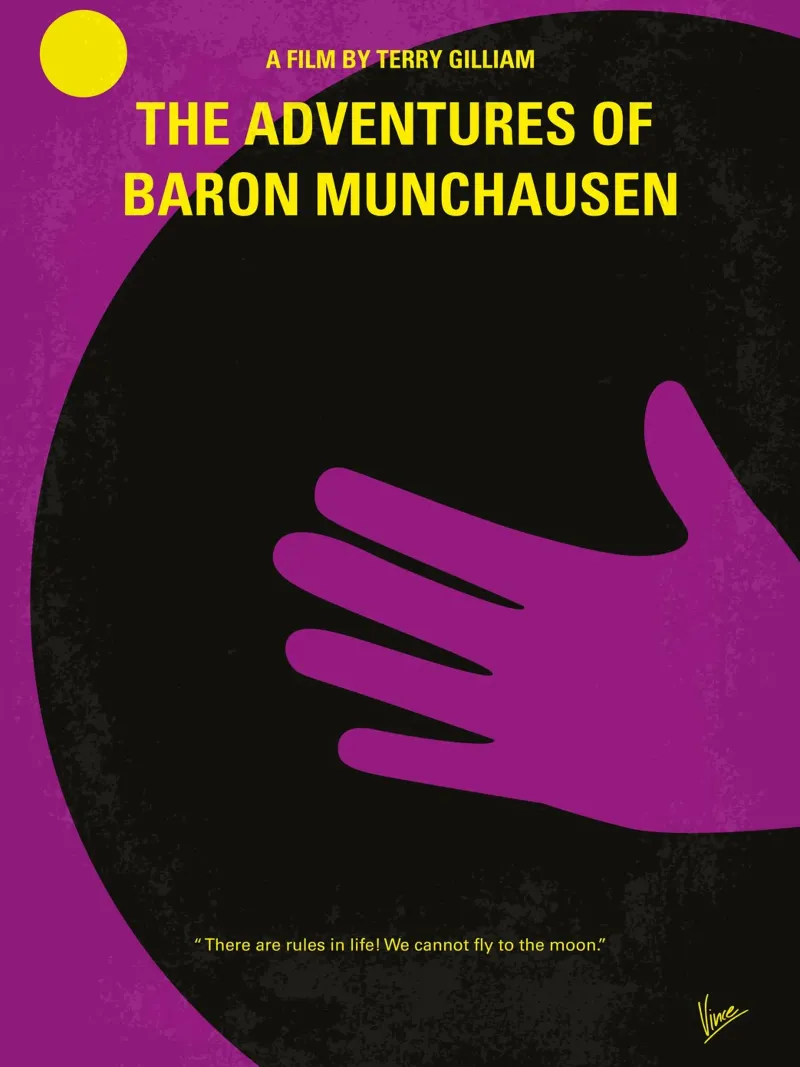 No399 My Baron von munchhausen minimal movie poster forex plate by Chungkong