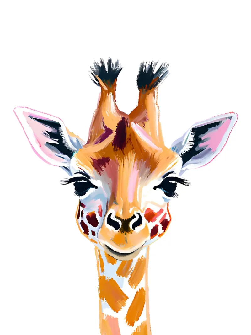 Kleine Giraffe poster da Ohkimiko