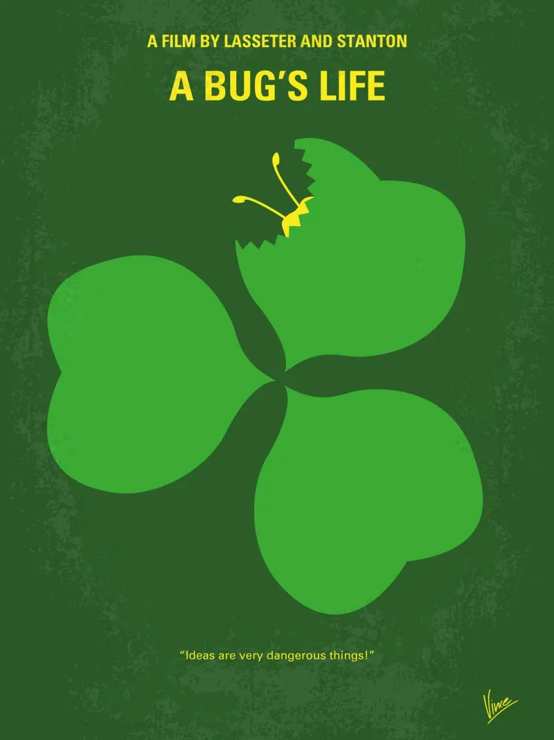 No401 My A Bugs Life minimal movie poster carta hahnemühle da Chungkong