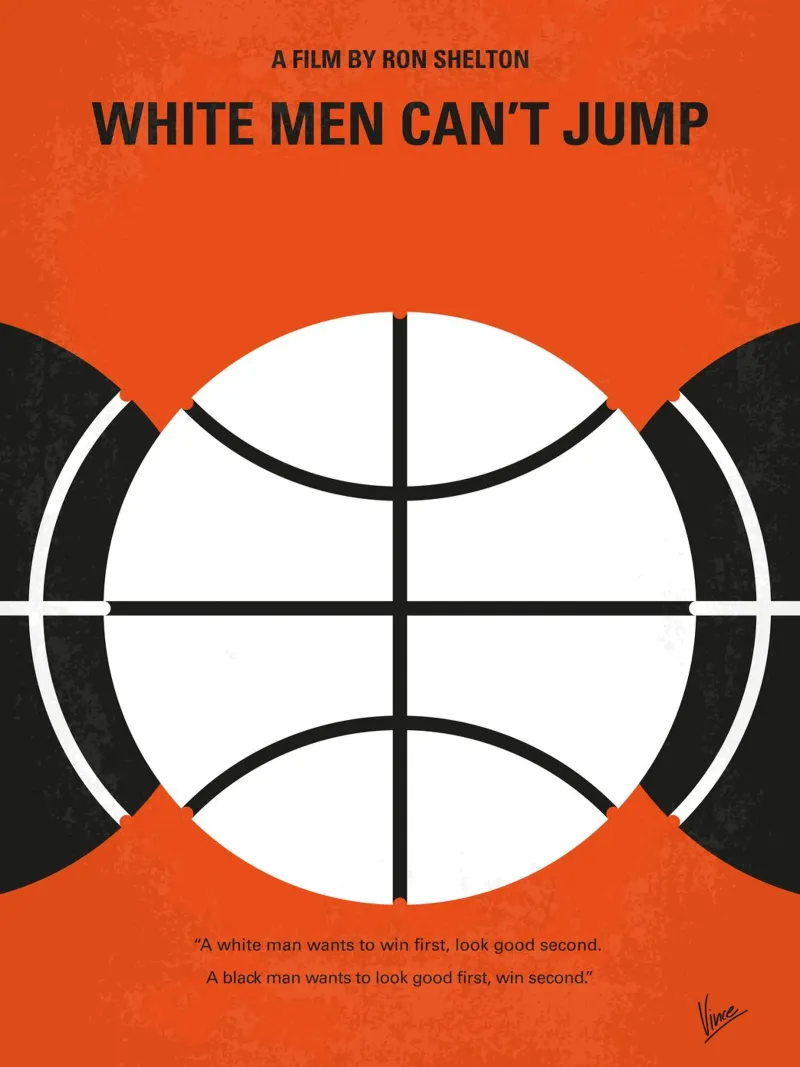 No436 My White Men Cant Jump minimal movie poster carta hahnemühle da Chungkong