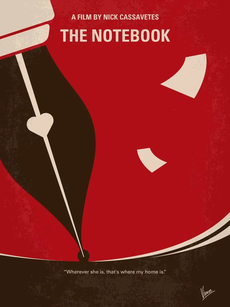 No440 My The Notebook minimal movie poster alluminio dibond da Chungkong