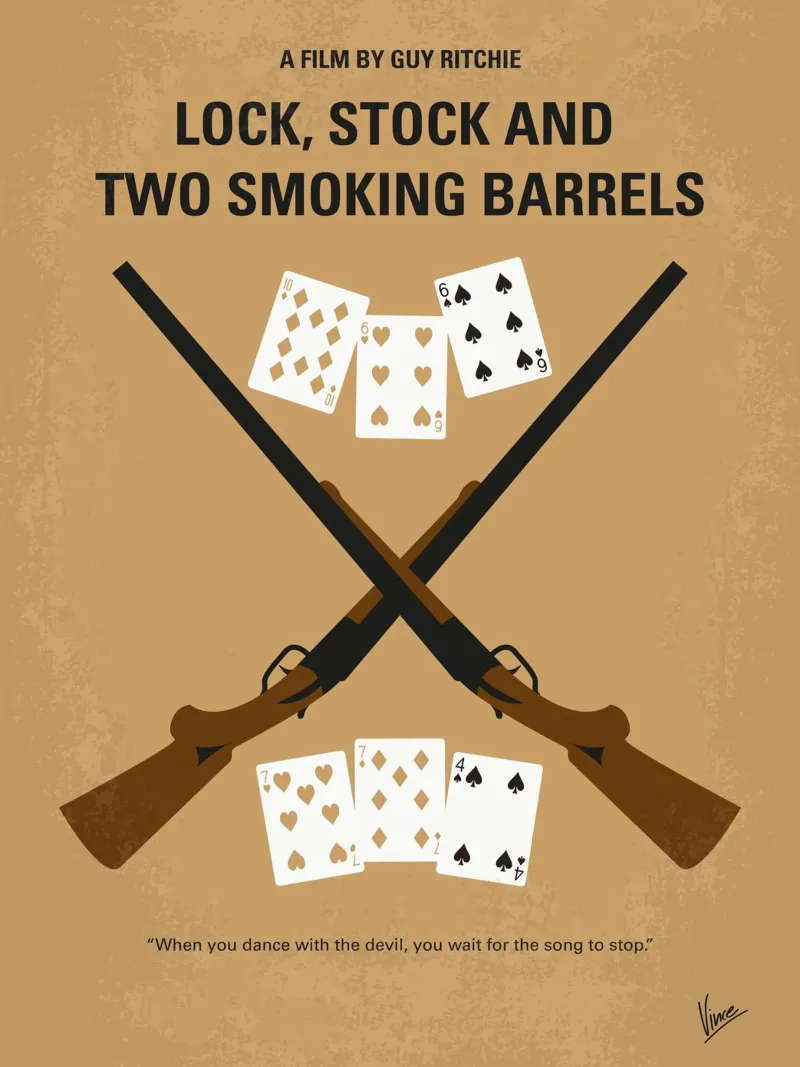No441 My Lock, Stock and Two Smoking Barrels minimal movie p carta hahnemühle da Chungkong