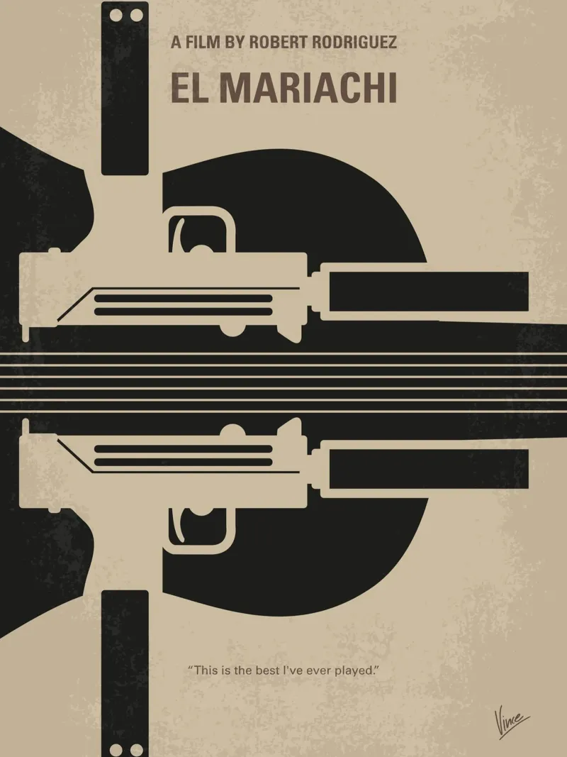 No445 My El mariachi minimal movie poster carta hahnemühle da Chungkong