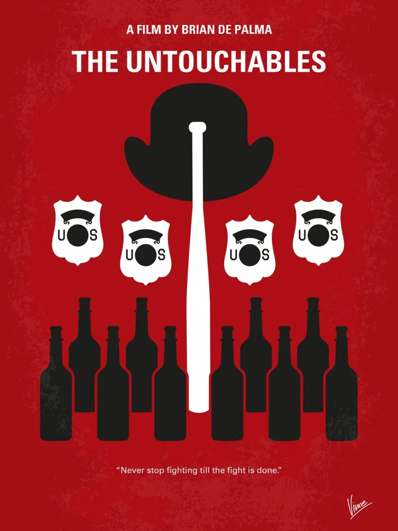 No463 My The Untouchables minimal movie poster poster con telaio in alluminio da Chungkong