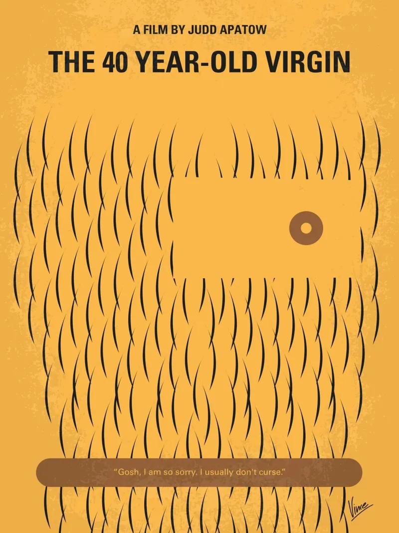 No465 My The 40 Year Old Virgin minimal movie poster canvas met Baklijst van Chungkong