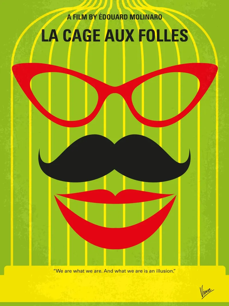 No473 My La cage aux folles minimal movie poster lienzo de Chungkong